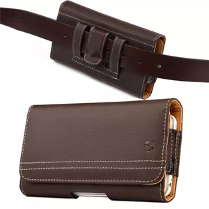 Horizontal Magnetic Flap Belt Loop Holster For iPhone 16 Pro / 16 / 15 Pro / 15 - Picture 1 of 7