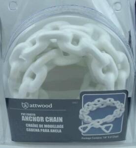 Attwood 13762-7 Anchor Chain 1/4 x 4 Vinyl Coated White