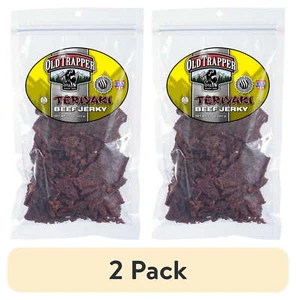(2 pack) Old Trapper Teriyaki Beef Jerky 10oz Resealable Bag - Picture 1 of 6