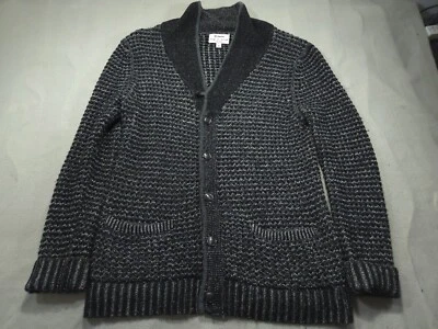 Rag Bone Sweater Mens Large Black Gray Neiman Marcus Target Cardigan Shawl - Image 1 of 4