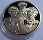 THE BEATLES RINGO JOHN GEORGE & PAUL GOLD PLATED MEDAL