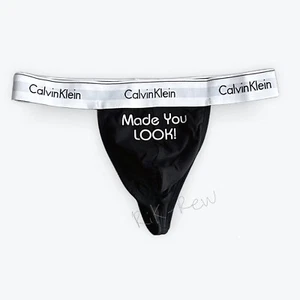 Calvin Klein CK Herren M Modern Baumwolle Stretch-Tanga maßgeschneiderter Druck Made You Look - Bild 1 von 3