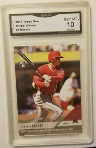 2018 TOPPS NOW #5 SHOHEI OHTANI ROOKIE RC FIRST HIT GMA 10 PRISTINE GEM MINT - Picture 1 of 7