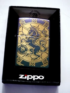 Zippo Lighter: Anne Stokes Engraved Horse - Iridescent Matte - Picture 1 of 1