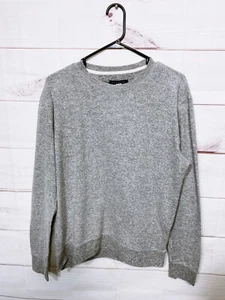 Banana Republic Mens Brushed Waffle Pullover Size M Gray Long Sleeve - Picture 1 of 6