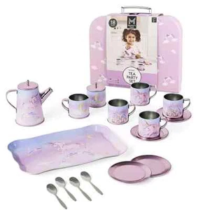 Member's Mark Tin TEA PARTY SET, Tema Unicornio, 18 Piezas, NUEVO + ENVÍO GRATUITO - Imagen 1 de 6