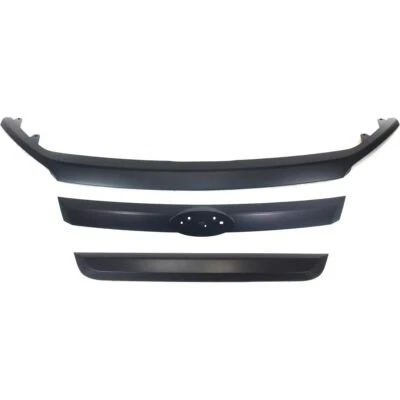 Fits Ford Fusion 2010-2012 Front Grille Upper/Center/Lower Trim Matte Black 3PCS Foto 1 de 4