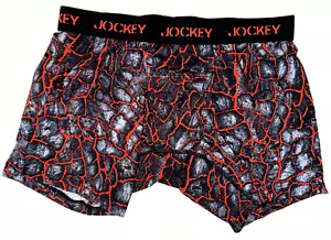 Jockey Men’s Sport Micro Boxer Briefs Size Large, Lava Print Silky Material - Picture 1 of 4
