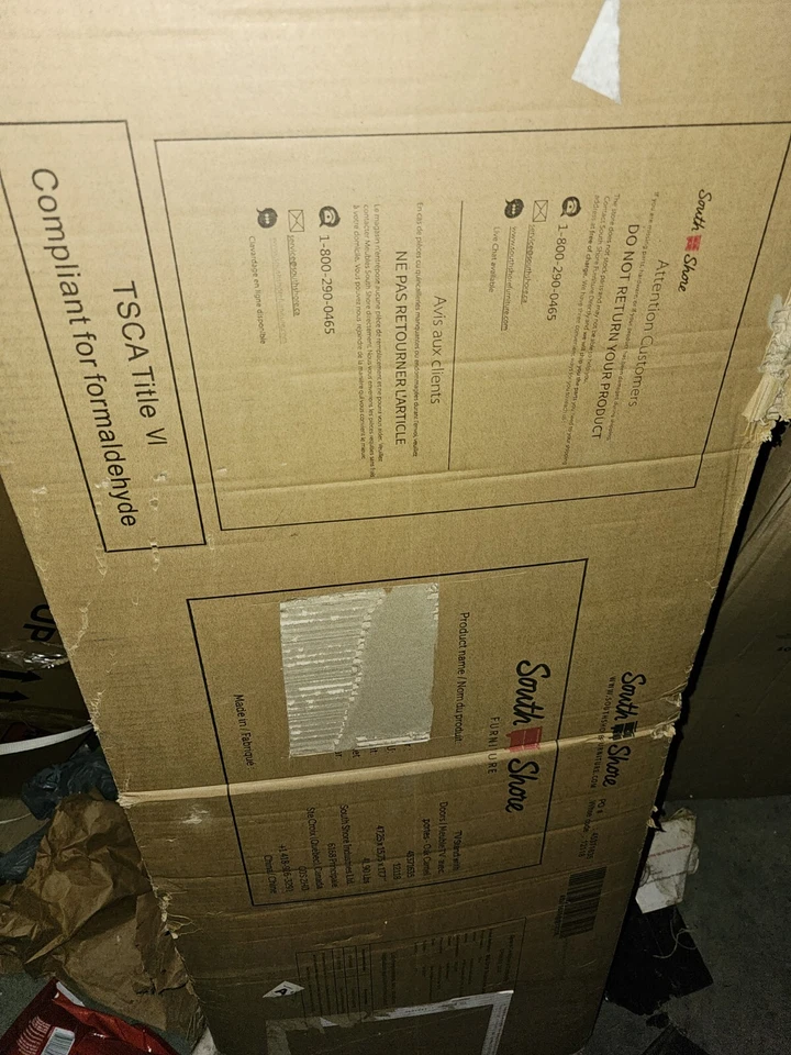 Suporte de TV South Shore com portas carvalho camelo/cinza 47,25" x 15,75" x 17,7" - Imagem 1 de 4