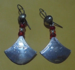 Handmade African Ethnic Berber Tuareg Earrings Tribal Jewelry Niger - Picture 1 of 2