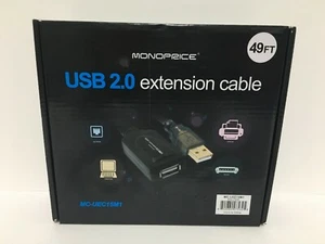 Monoprice USB 2.0 Extension Cable 49ft Male to Female MC-UEC15M1 - Picture 1 of 4