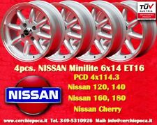 4 Cerchi Nissan 1xx Cherry Minilite 6x14 PCD 4x114.3 Wheels Felgen Jantes