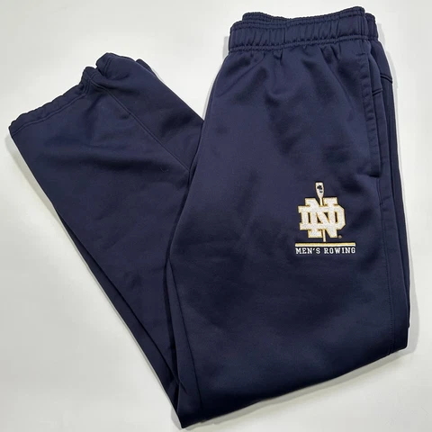 Under Armour Mens Notre Dame Fighting Irish Mens Rowing Sweatpants Blue Size L Cover
