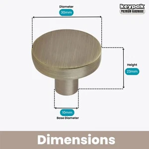 Cabinet Drawer Knob, 2 PCS, 30mm Round Handle Cupboard Wardrobe Dresser Drawer - Picture 1 of 22