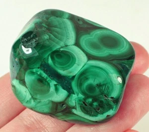 329Ct Natural Bulls Eye Malachite Facet Rough Specimen YMA1718 - Picture 1 of 3