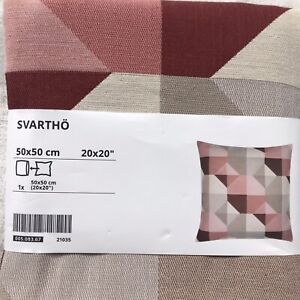 Ikea SVARTHÖ SVARTHO Pillow Cushion Cover Jacquard 20" x 20" Pink/Beige - NEW