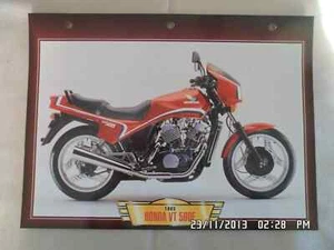 CARTE FICHE MOTO HONDA VT 500 E 1983 - Imagen 1 de 1