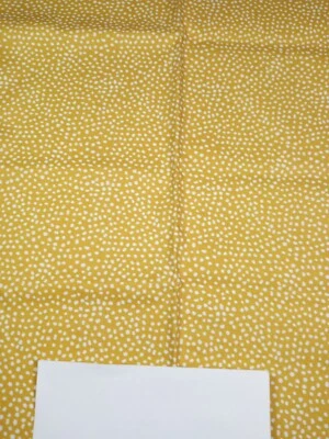 Fabric Yellow/Gold Background with White Random Dots -  1/2 Yd x 44" 100% Cotton - Image 1 of 3