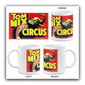 Taza de póster de espectáculo de circo Tom Mix - 1937 - Imagen 1 de 3