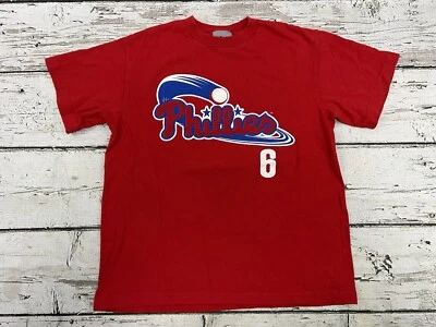 Ryan Howard #6 Philadelphia Phillies Red Baseball Youth Boys Jersey T-Shirt - L - Image 1 of 4