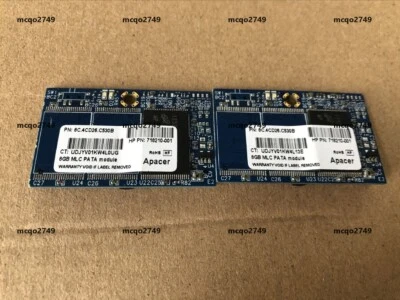 2pcs Apacer 8GB 44-Pin IDE Flash Memory NOTEBOOK DOC DOM FLASH - Image 1 of 2