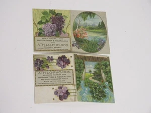 2 calendarios remedios vintage de reumatismo/neuralgia ATHLOPHOROS - Imagen 1 de 2