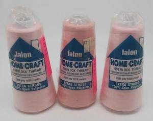3 Cones Overlock Thread by Talon 2000 yds each Color 300Light Pink NOS - Picture 1 of 4