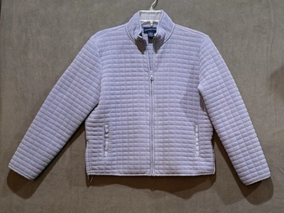 Charter Club женщин выстеганная флисовая куртка Sz большой фиолетовый Grandmacore опрятный - Изображение 1 из 4