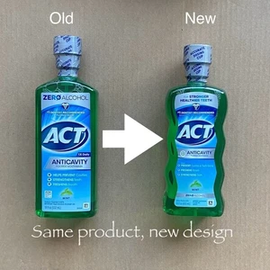 Enjuague bucal con flúor anticavidad ACT, sin alcohol, como nuevo 18 fl oz (532 ml) - Imagen 1 de 7