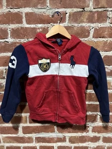 Polo Ralph Lauren Red Zip Up Sweater Hoodie 7 Youth - Picture 1 of 4