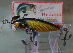 Heddon No. 100, 2 3/4" 3 Hook Minnow w/Box, GE, C. 1938 - Picture 1 of 6