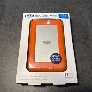 LaCie Rubuste USB-C 2 To, Disque Dur Externe Portable, Chute, Choc, Poussière, 2 To - Photo 1/3