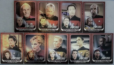 Conjunto de 9 cartas 2022 Star Trek TNG Archives & Inscriptions Infinite Possibility - Imagem 1 de 2