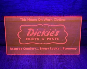Vintage Dickies Store Display Hot Pink - Neon Comes Alive Using a Black Light - Picture 1 of 11