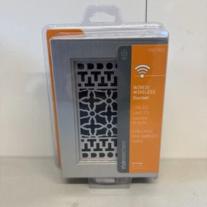 Style Selections 10 Chime Wired/Wireless Doorbell Brushed Nickel Open Box Specia - Picture 1 of 5