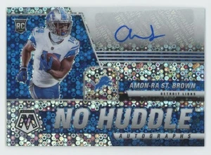 2022 Panini Mosaic Autographs No Huddle Amon-Ra St. Brown Rookie Auto Detroit - Bild 1 von 2