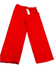 St. John Sport Talla Pantalones L Rojo Pull On Cordón 100% Cachemira Silencioso Lujo - Imagen 1 de 8
