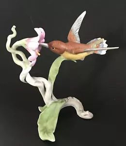 FIGURA DE PÁJARO DE PORCELANA KAISER BOCHMANN COLIBRÍ COLIBRÍ LIRIO vintage - Imagen 1 de 6