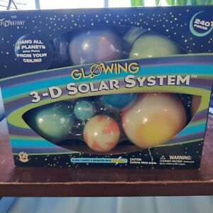 3D Hanging Solar System Model Glowing Student Kids Room Home Ceiling Kids