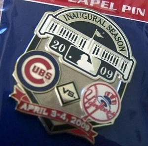 2009 Yankee Stadium 1st Ever Games Cubs Yankees pin NY New York Chicago ltd MLB - Picture 1 of 9