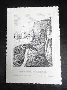 CARTOLINA TORRIONE EST RUSSI DI ROMAGNA NEI TEMPI PASSATI RAVENNA 1980 POSTCARD - Picture 1 of 2