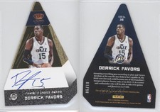 2012-13 Panini Preferred Panini's Choice Award Gold /10 Derrick Favors #34 Auto
