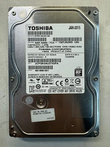 HP 661699-01 DT01ACA100 1TB 7.2K RPM 32MB CACHE 6 Gb/s SATA 3.5" HDD - Picture 1 of 11