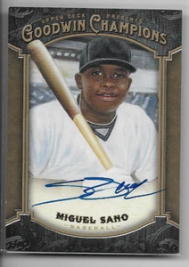 Tarjeta de autógrafo automático Miguel Sano 2014 con certificación Goodwin Champions - Imagen 1 de 1