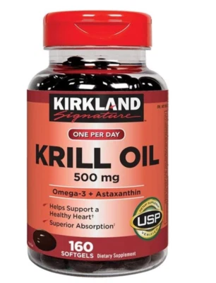 Aceite de krill Kirkland Signature Expect Molre 500 mg, 160 cápsulas blandas Foto 1 de 2