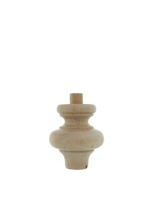 PIEDE A CIPOLLA IN LEGNO GREZZO PER MOBILI - Immagine 1 di 2