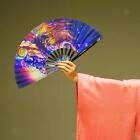 Large Rave Folding Hand Fan Fluorescent Effects For Theater Dancing Props
