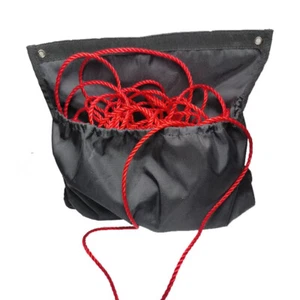 Sailboat Rope Storage Bag 3 Pockets Heavy Duty Black Carbon Fiber Boat Organizer - Picture 1 of 25