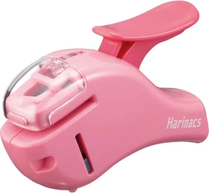 Harinacs Stapleless Stapler, Compact Alpha, up to 5 Sheets Binding, Pink, Japan - Picture 1 of 11