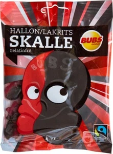 Bubs Hallon/Lakrits Skalle 90g (SET OF 18 bags) - Picture 1 of 1